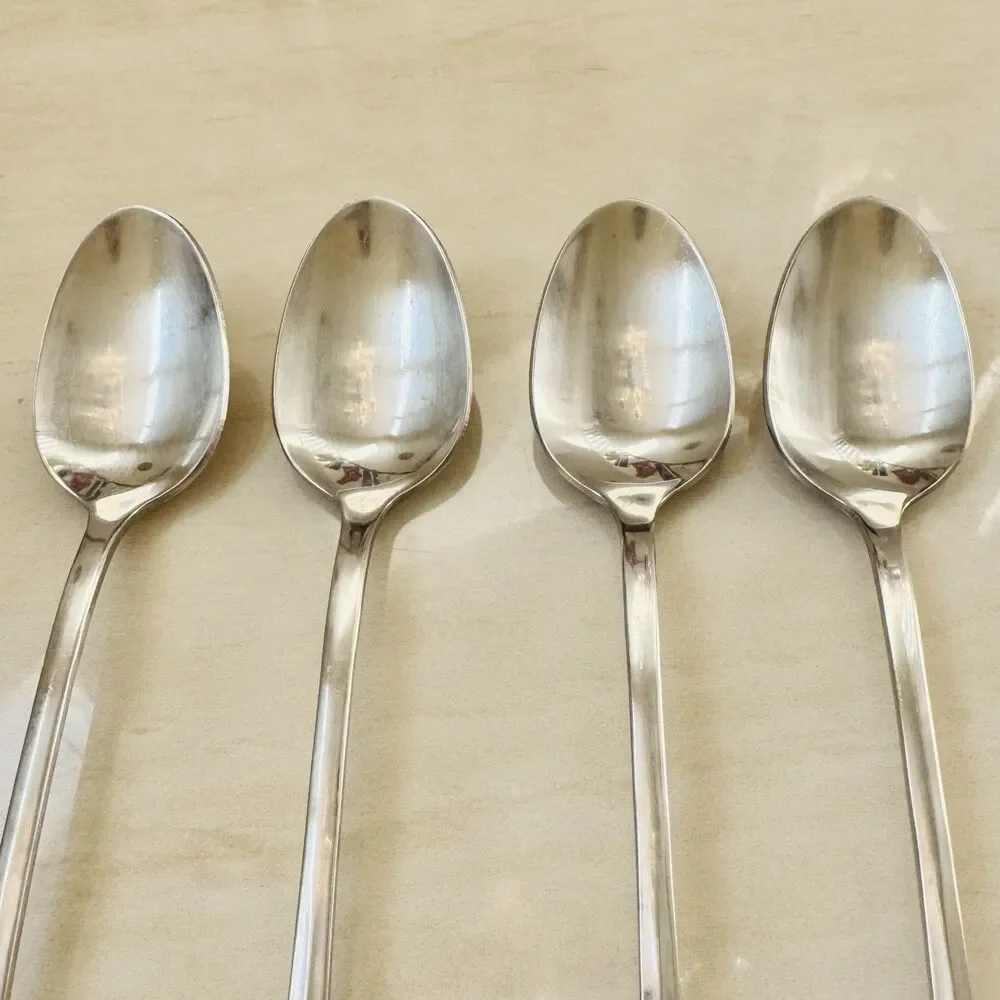 4pc ONEIDA Allegiance Iced Tea Spoons 7 1/2” Stainless Betty Crocker Oneidaware